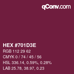 Color code: HEX #701D3E | qconv.com