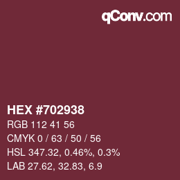 カラーコード: HEX #702938 | qconv.com