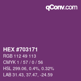 カラーコード: HEX #703171 | qconv.com