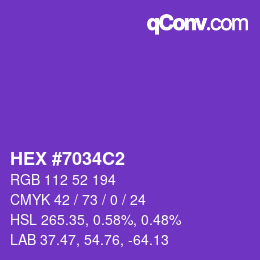 Color code: HEX #7034C2 | qconv.com