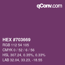 カラーコード: HEX #703669 | qconv.com