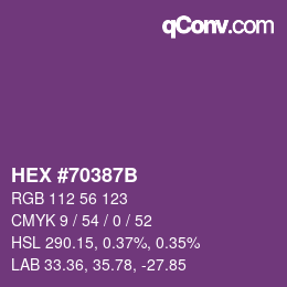Color code: HEX #70387B | qconv.com