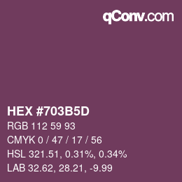 Color code: HEX #703B5D | qconv.com