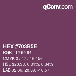 Código de color: HEX #703B5E | qconv.com