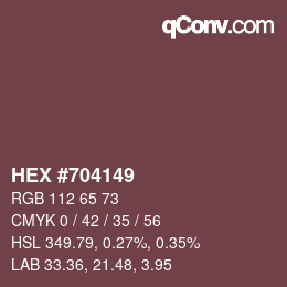 カラーコード: HEX #704149 | qconv.com