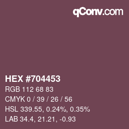 Color code: HEX #704453 | qconv.com