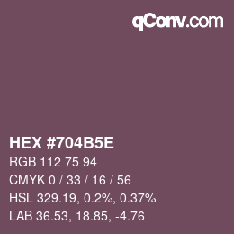 Color code: HEX #704B5E | qconv.com