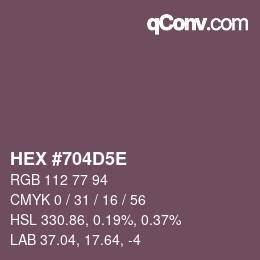 Color code: HEX #704D5E | qconv.com