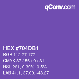 Color code: HEX #704DB1 | qconv.com