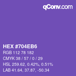 カラーコード: HEX #704EB6 | qconv.com