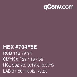 Color code: HEX #704F5E | qconv.com