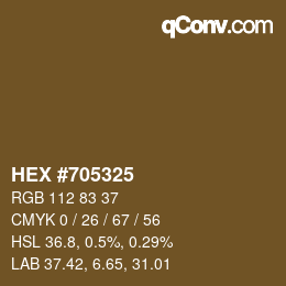 Color code: HEX #705325 | qconv.com