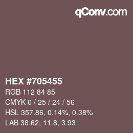 カラーコード: HEX #705455 | qconv.com