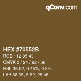 Código de color: HEX #70552B | qconv.com