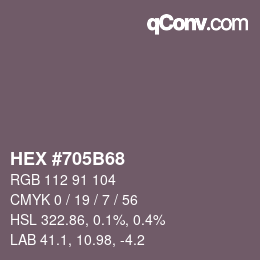 Color code: HEX #705B68 | qconv.com