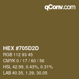 Color code: HEX #705D2D | qconv.com