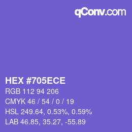 Color code: HEX #705ECE | qconv.com