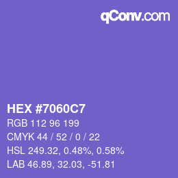 Color code: HEX #7060C7 | qconv.com