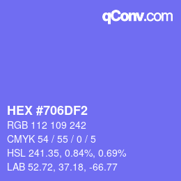 Color code: HEX #706DF2 | qconv.com