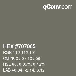 Color code: HEX #707065 | qconv.com