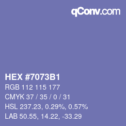 Color code: HEX #7073B1 | qconv.com