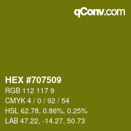 Color code: HEX #707509 | qconv.com