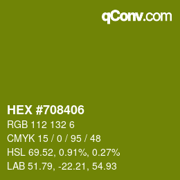 カラーコード: HEX #708406 | qconv.com