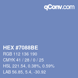 Farbcode: HEX #7088BE | qconv.com