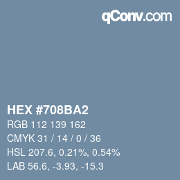 Color code: HEX #708BA2 | qconv.com