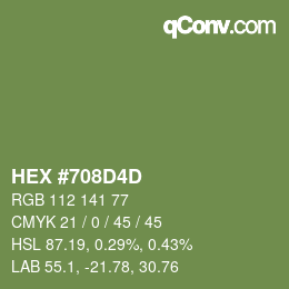 Color code: HEX #708D4D | qconv.com