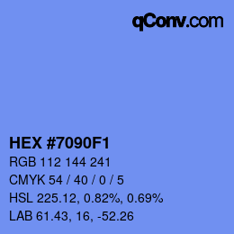 Color code: HEX #7090F1 | qconv.com