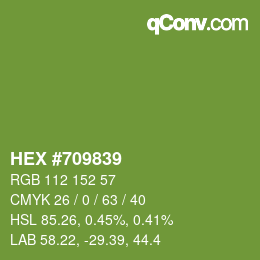 Color code: HEX #709839 | qconv.com