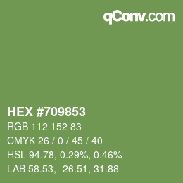 Color code: HEX #709853 | qconv.com