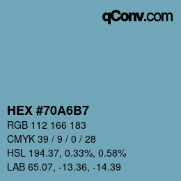 Color code: HEX #70A6B7 | qconv.com