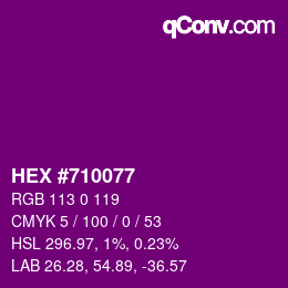 カラーコード: HEX #710077 | qconv.com