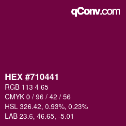 Color code: HEX #710441 | qconv.com
