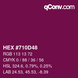 Color code: HEX #710D48 | qconv.com