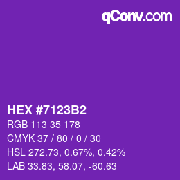 Color code: HEX #7123B2 | qconv.com