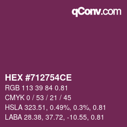 カラーコード: HEX #712754CE | qconv.com