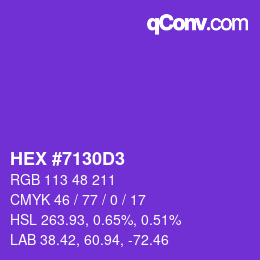 Color code: HEX #7130D3 | qconv.com