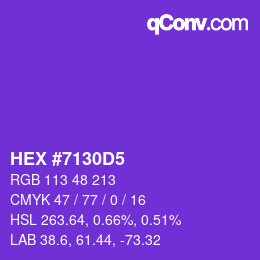 Color code: HEX #7130D5 | qconv.com
