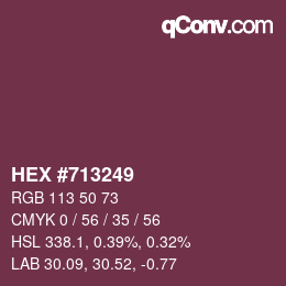 カラーコード: HEX #713249 | qconv.com