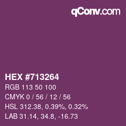 颜色代码: HEX #713264 | qconv.com
