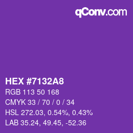 Color code: HEX #7132A8 | qconv.com