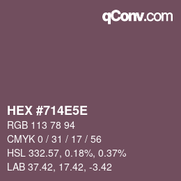 Farbcode: HEX #714E5E | qconv.com