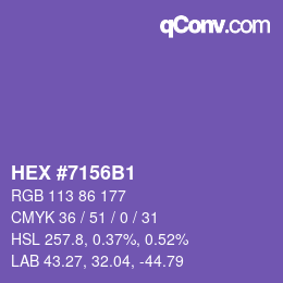 Color code: HEX #7156B1 | qconv.com