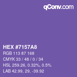 Color code: HEX #7157A8 | qconv.com