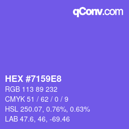 Color code: HEX #7159E8 | qconv.com