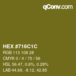 Color code: HEX #716C1C | qconv.com