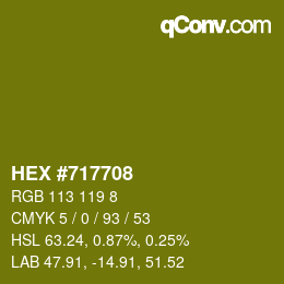 Color code: HEX #717708 | qconv.com